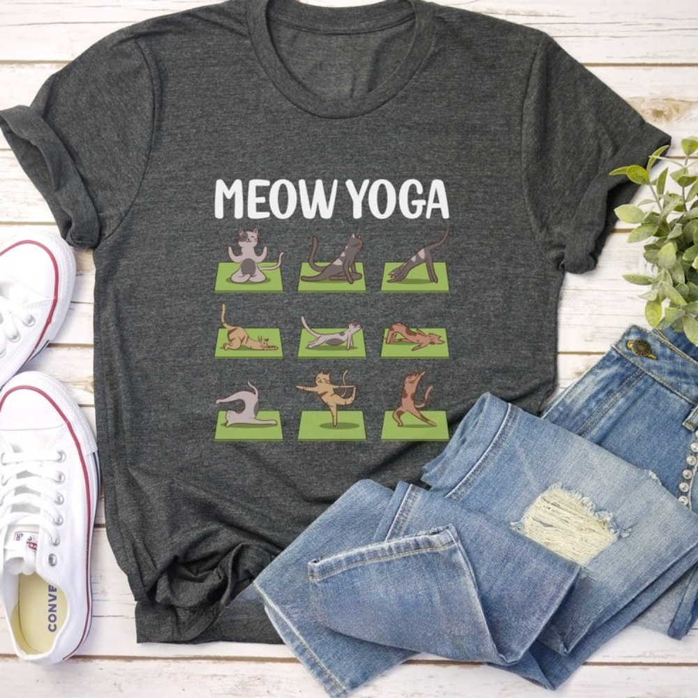 Cat Yoga Shirt Funny Casual Te - Pilates Yoga Instructor 리뷰 및 가격