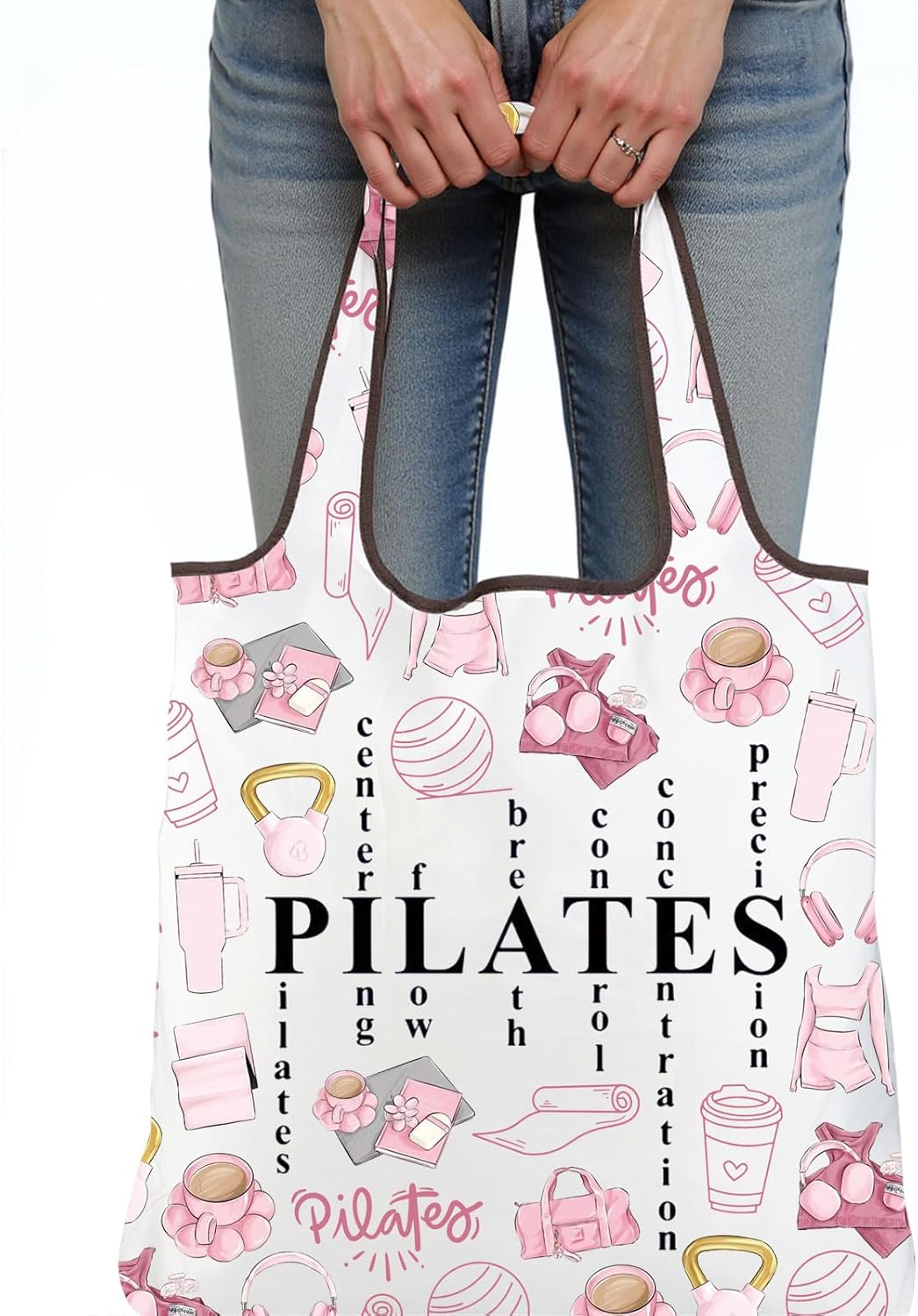 Pink Pilates Tote Bag Gifts fo - Pilates Yoga Instructor 리뷰 및 가격