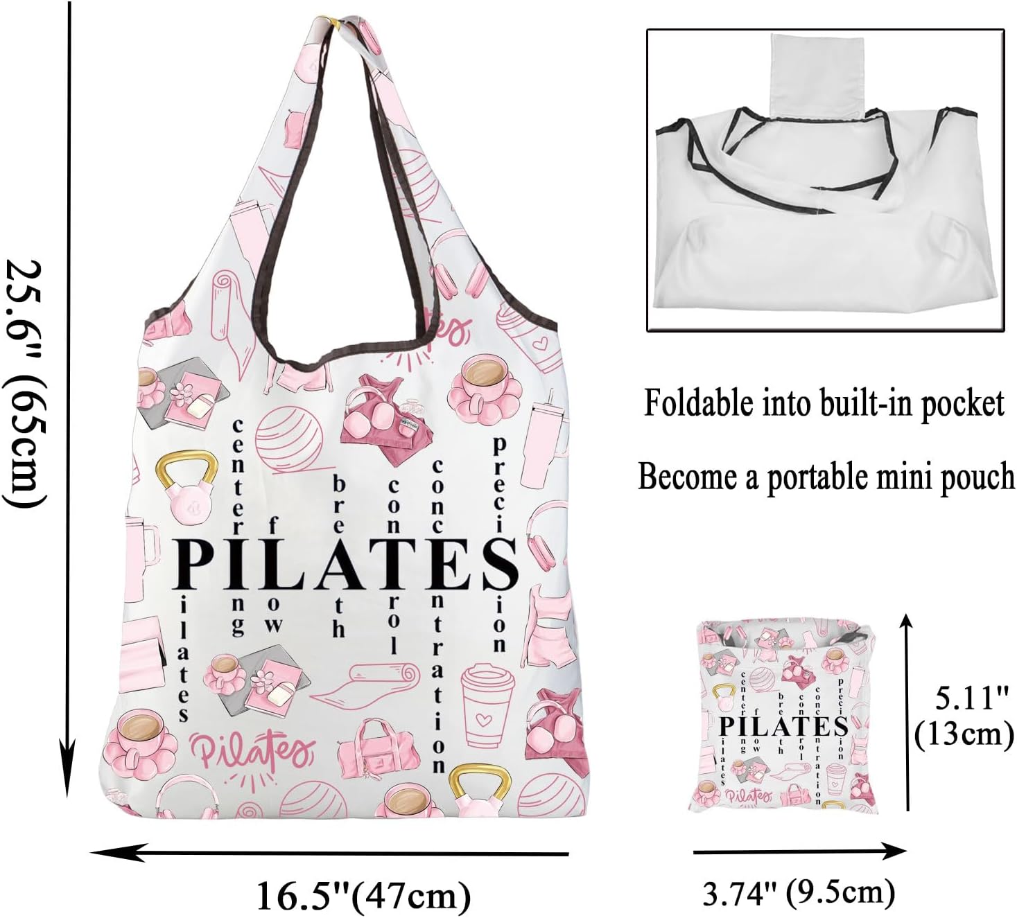 Pink Pilates Tote Bag Gifts fo - Pilates Yoga Instructor 리뷰 및 가격